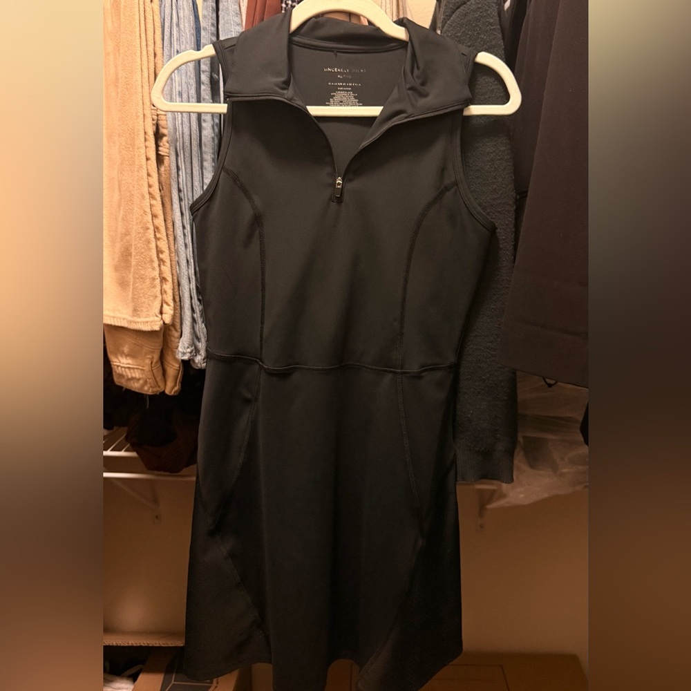 Black Sleeveless Zip-Up Dress